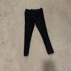 Levi's Black Ripped Skinny Jeans for Women